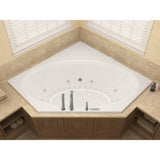 Mali 5 ft. Acrylic Corner Drop-in Air and Whirlpool Bathtub in White - Super Arbor
