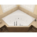 Mali 5 ft. Acrylic Corner Drop-in Air and Whirlpool Bathtub in White - Super Arbor