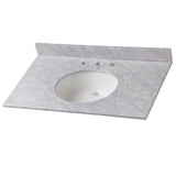 31 in. x 22 in. Stone Effects Vanity Top in Cascade with White Sink - Super Arbor
