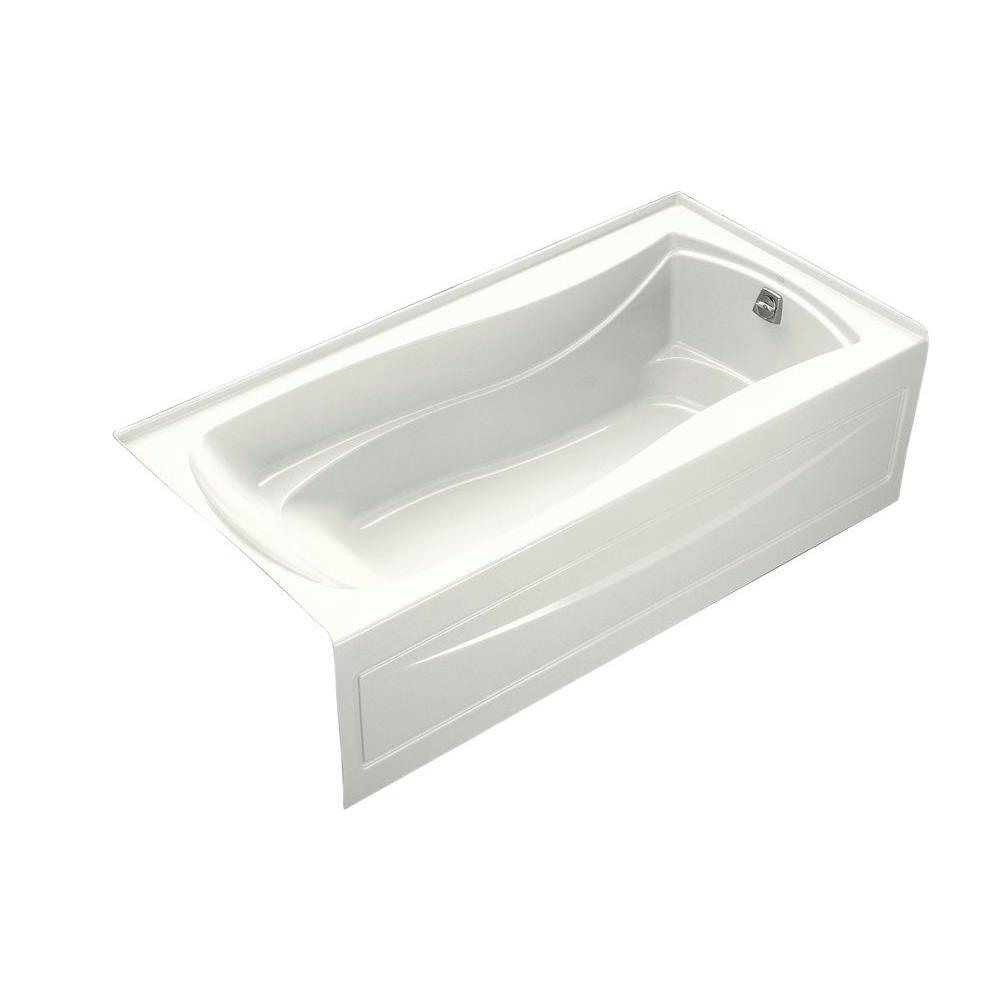 Mariposa 6 ft. Left-Hand Drain with Integral Tile Flange Rectangular Alcove Soaking Tub in White - Super Arbor