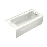 Mariposa 6 ft. Left-Hand Drain with Integral Tile Flange Rectangular Alcove Soaking Tub in White - Super Arbor