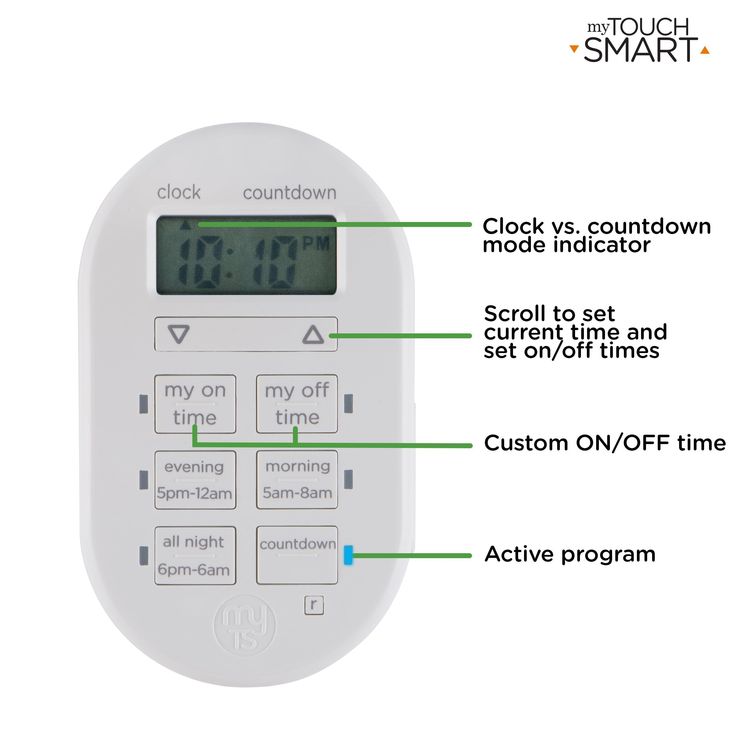 myTouchSmart Programmable Indoor Plug-In Digital Timer, 1-Outlet, 26892