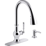 Capilano Single-Handle Pull-Down Sprayer Kitchen Faucet with Boost Technology in Oil-Rubbed Bronze - Super Arbor