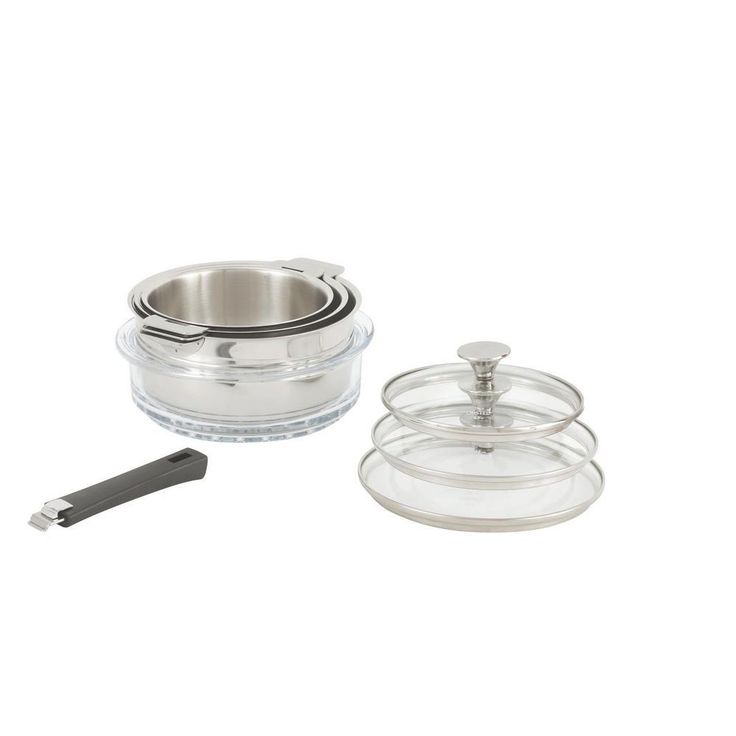 Tulipe 8-Piece Stainless Steel Sauce Pan Set