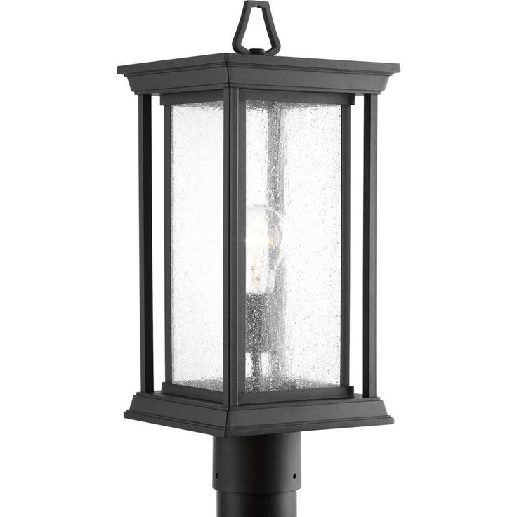 Endicott Collection 1-Light Outdoor Black Post Lamp