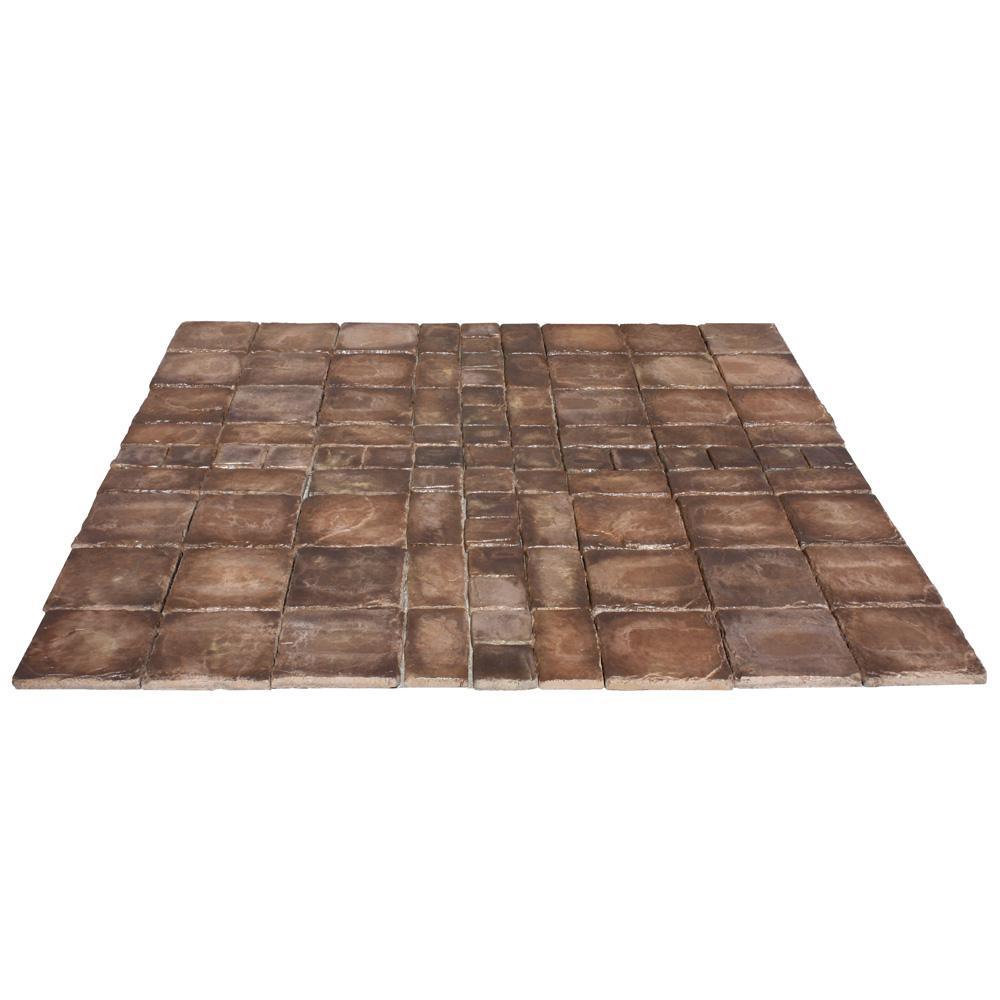 Cass Stone 100 sq. ft. Brown Concrete Paver Kit - Super Arbor