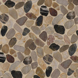MSI Mix River Rock 12 in. x 12 in. x 10 mm Textured Marble Mesh-Mounted Mosaic Tile (10 sq. ft. / case)