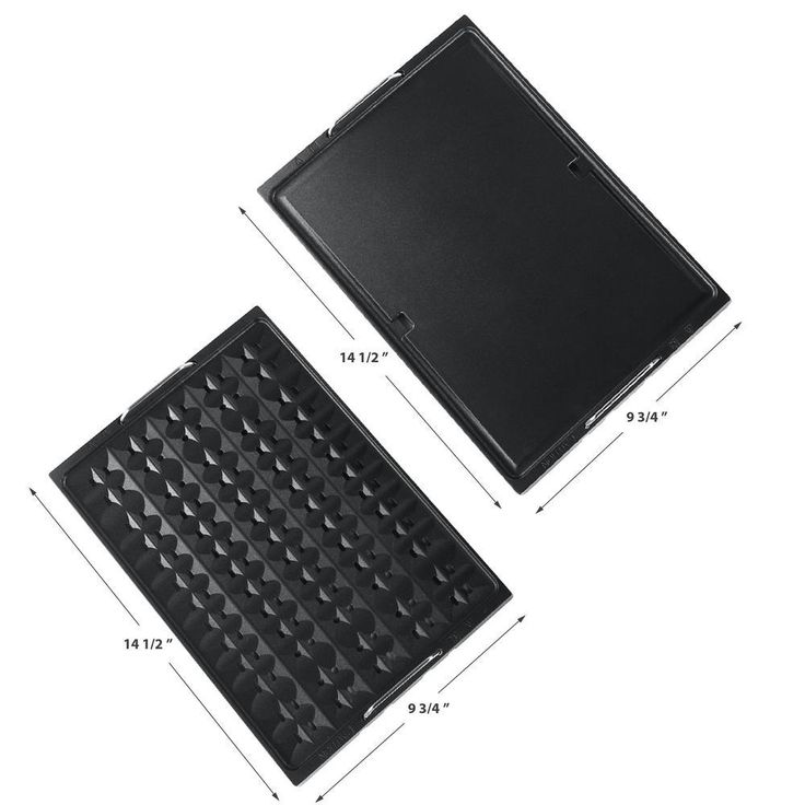 2-in-1 149 sq. in. Black Smokeless Indoor Grill with Interchangeable Plates
