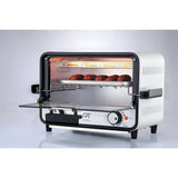 Easy Grasp 800 W 2-Slice White Countertop Toaster Oven with Built-In Timer