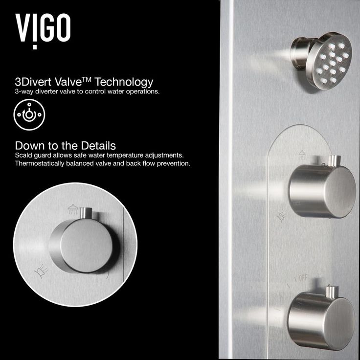 Dilana 66.875 in. 6-Jet High Pressure Shower Panel System with Adjustable Handheld Dual Shower in Stainless Steel