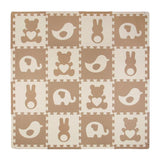 Tadpoles Teddy and Friends Multicolored 50 in. x 50 in. Residential Mat Set