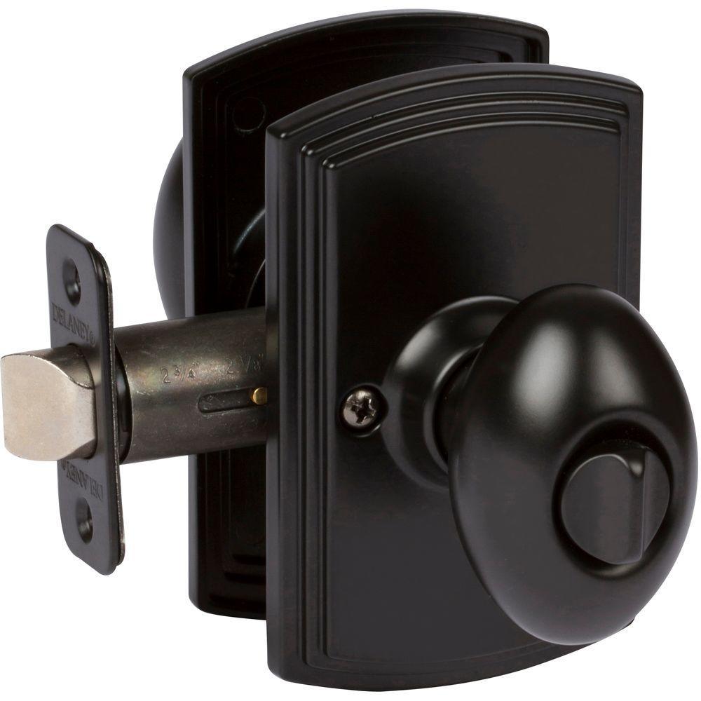 Italian Collection Canova Black Bed/Bath Door Knob - Super Arbor