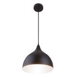 11 in. Black Integrated LED Pendant with Metal Shade - Super Arbor