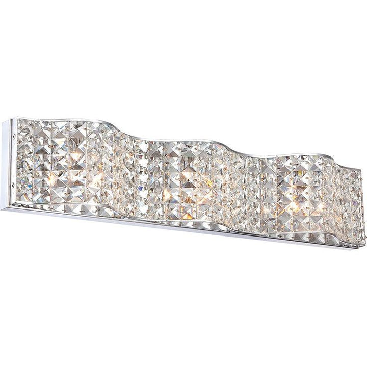 Alexa 3-Light Polished Chrome Vanity Light