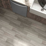 Style Selections Woods Vintage Gray 6-in x 24-in Glazed Porcelain Wood Look Floor Tile