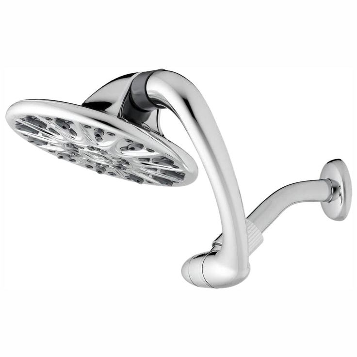 6-Spray 7 in. Single Wall Mount Low Flow Fixed Rain Shower Head in Chrome