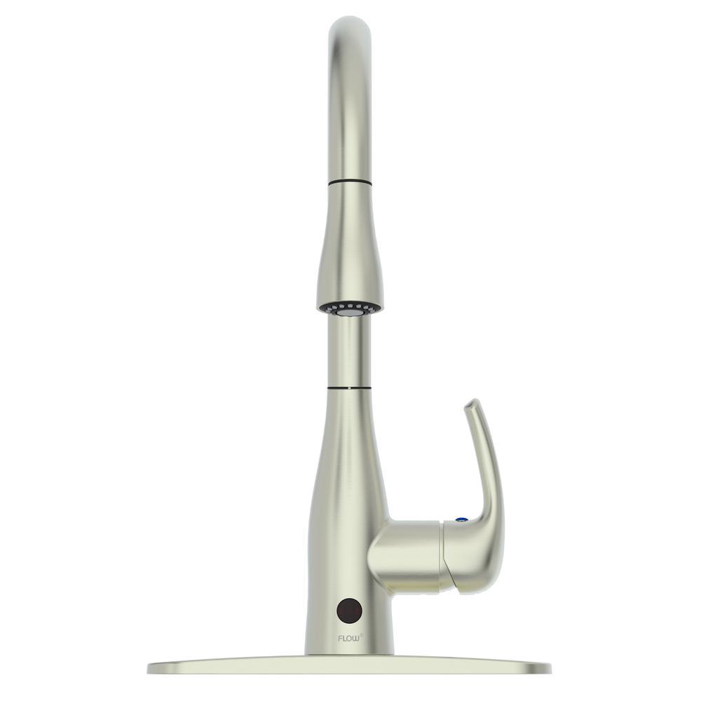 Motion Activated Single-Handle Pull-Down Sprayer Kitchen Faucet in Matte Black - Super Arbor