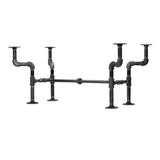 3/4 in. x 3.5 ft. L x 16.75 in. H Black Steel Pipe Streetlights Design Coffee Table Kit
