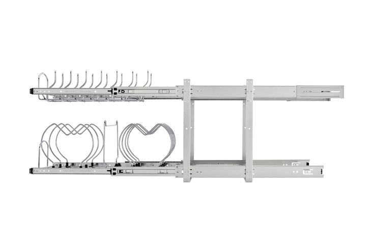 Rev-A-Shelf 11.75-in W x 18-in H 2-Tier Pull Out Metal Soft Close Baskets & Organizers