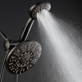 48-spray 7 in. Dual Shower Head and Handheld Shower Head in Oil Rubbed Bronze - Super Arbor