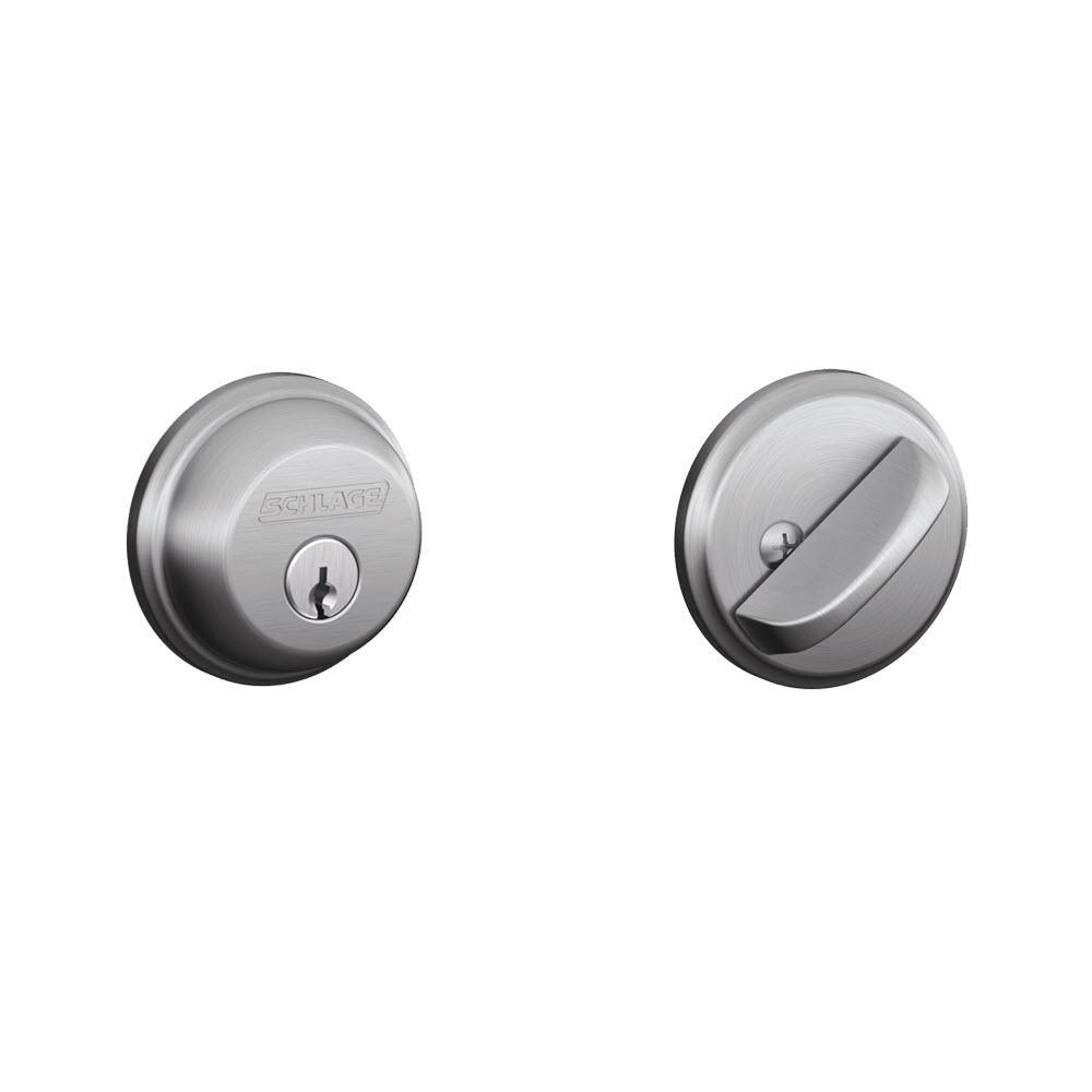 Satin Nickel Single Cylinder Deadbolt (2-Pack) - Super Arbor