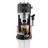 Dedica EC860 15-Bar Black Stainless Steel Slim Espresso Machine and Cappuccino Maker