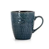 Deepsea Mozaic 16-Piece Modern Sea Blue Stoneware Dinnerware Set (Service for 4)