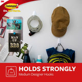 3 lb. 3 in. Plastic Medium Designer Hooks (2-Hooks, 4-Strips) - Super Arbor
