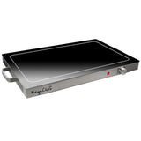 Electric Black Warming Tray with Adjustable Temperature Controls