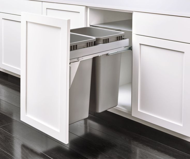 Rev-A-Shelf 50-Quart Plastic Soft Close Pull Out Trash Can