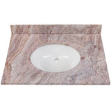 31 in. x 22 in. Stone Effects Vanity Top in Cascade with White Sink - Super Arbor