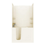 Rampart Nova Heated 5 ft. Walk-in Whirlpool and Air Bathtub with 6 in. Tile Easy Up Adhesive Wall Surround in White - Super Arbor