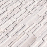 Arctic White 3D Ledger Panel 6 in. x 24 in. Honed Marble Wall Tile (10 cases / 60 sq. ft. / pallet) - Super Arbor