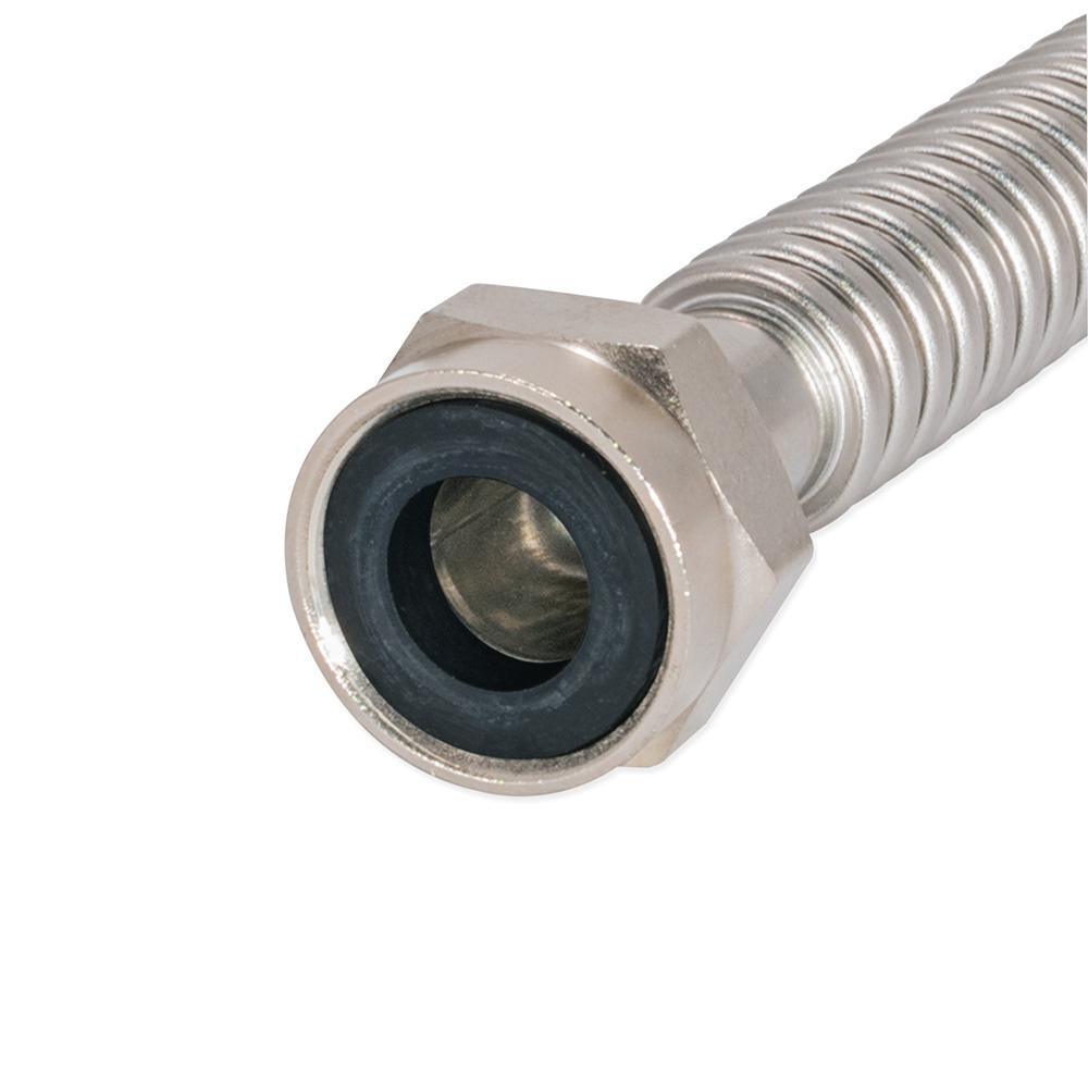 1 in. FIP x 1 in. FIP x 24 in. Corrugated Stainless Steel Water Heater Connector