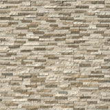 Arctic White 3D Ledger Panel 6 in. x 24 in. Honed Marble Wall Tile (10 cases / 60 sq. ft. / pallet) - Super Arbor