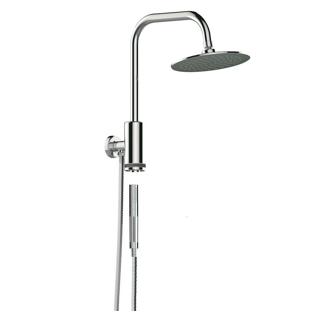 1-spray 8 in. Dual Shower Head and Handheld Shower Head with Low Flow in Brushed-Nickel - Super Arbor