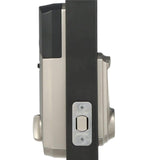 Schlage Camelot Satin Nickel Connect Z-Wave Plus Smart Deadbolt & Camelot Handleset with Accent Lever, Camelot Trim