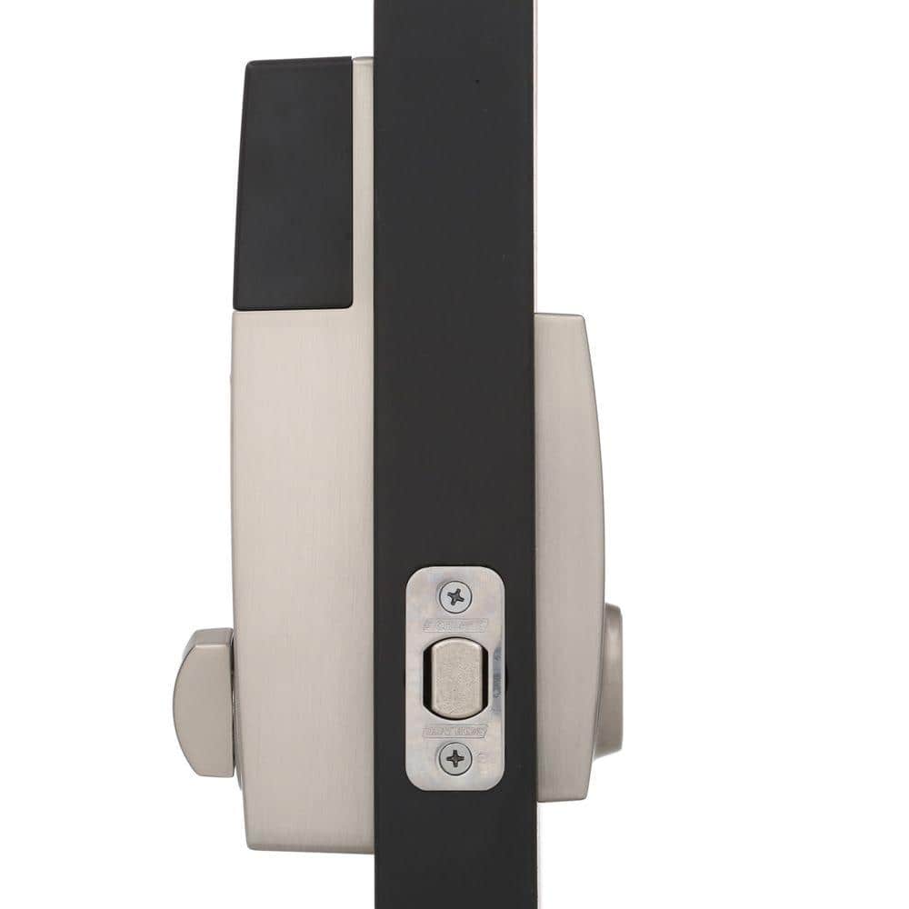 Schlage Century Satin Nickel Connect Smart Lock with Alarm and Latitude Lever Handleset