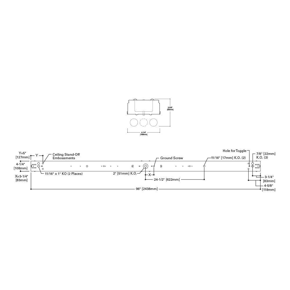32-Watt 4-Light White 8 ft. Tandem Fluorescent Strip Light - Super Arbor