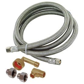 EASTMAN 5-ft L 3/8-in Compression Inlet x 3/8-in Outlet Stainless Steel Dishwasher Connector