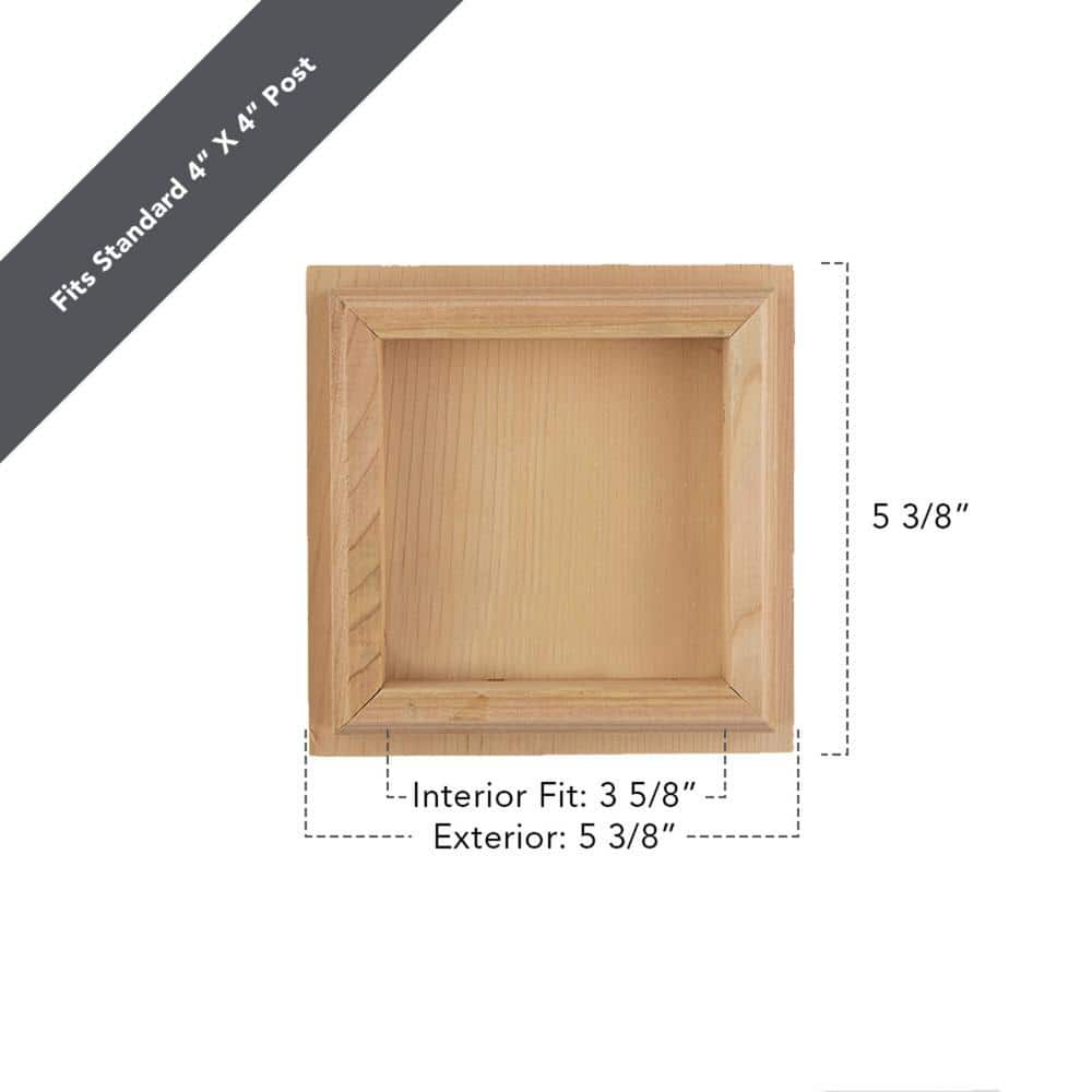 4 in. x 4 in. Hampton Flat Top Cedar Post Cap