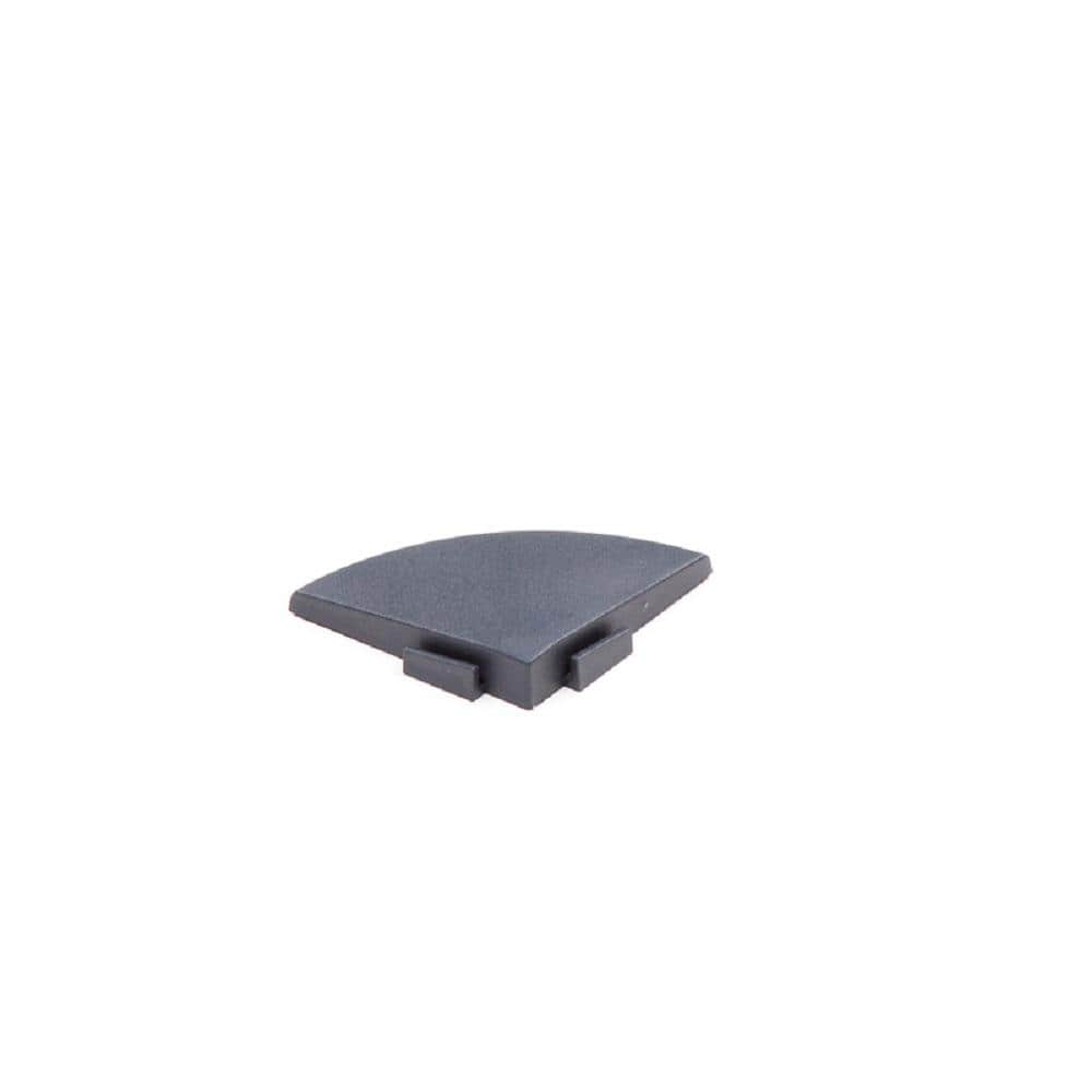 XL All Weather 0.39 in. x 2.5 in. x 0.20 ft. PVC Deck Tile Graphite Corner Trim Set (4-Piece)