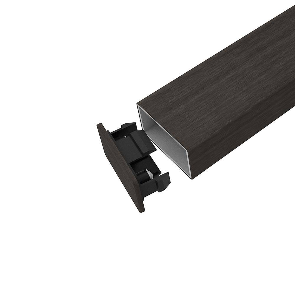 Blocks 1 in. x 2 in. Wood Composite Aluminum Coextruded in Argentinian Silver Gray End Caps (Bag of 10)