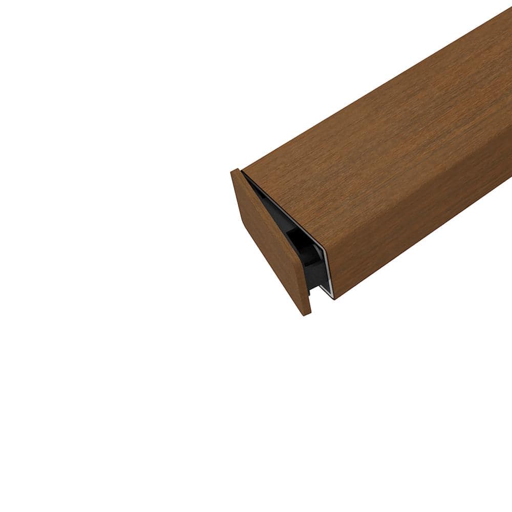 Blocks 1 in. x 2 in. Wood Composite Aluminum Coextruded in Peruvian Teak End Caps (Bag of 10)