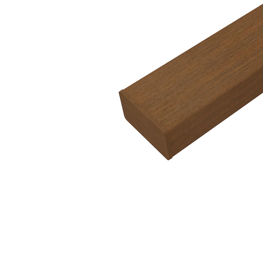 Blocks 1 in. x 2 in. Wood Composite Aluminum Coextruded in Peruvian Teak End Caps (Bag of 10)