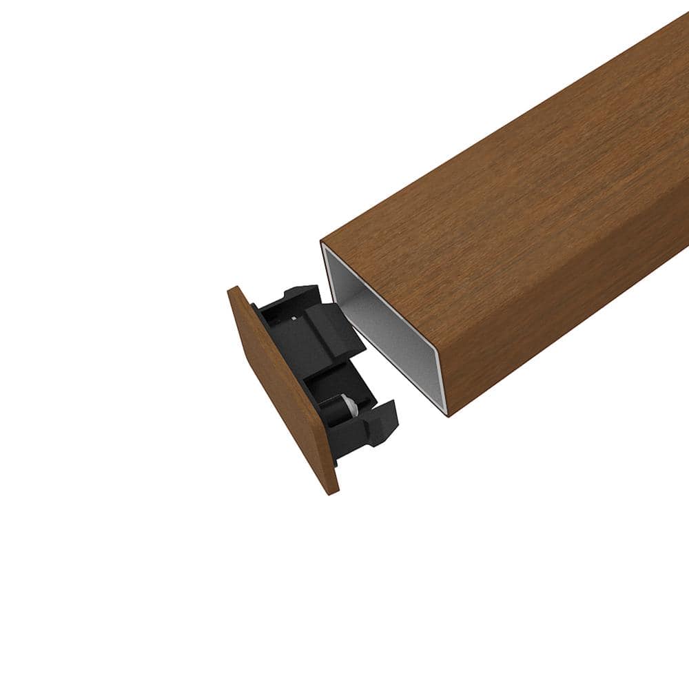 Blocks 1 in. x 2 in. Wood Composite Aluminum Coextruded in Peruvian Teak End Caps (Bag of 10)