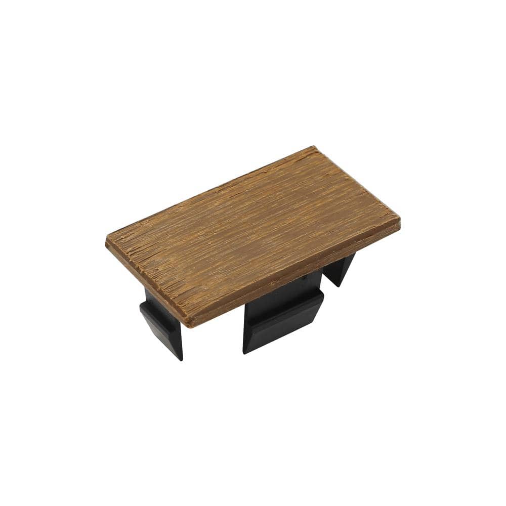 Blocks 1 in. x 2 in. Wood Composite Aluminum Coextruded in Peruvian Teak End Caps (Bag of 10)