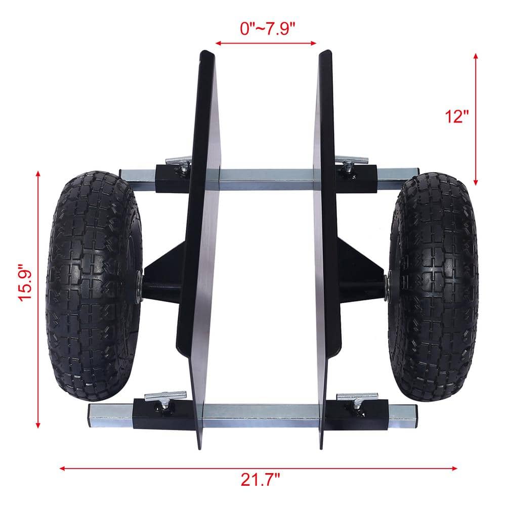 7.9 in. Lumber Transfer Panel Handbarrow Dolly with Pneumatic Wheels