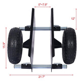 7.9 in. Lumber Transfer Panel Handbarrow Dolly with Pneumatic Wheels