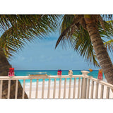 4.25 in. x 5 in. White Plastic Deck Railing Beverage Holder